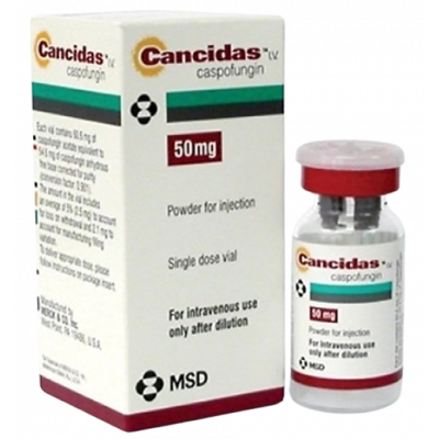 CANCIDAS 50 MG ( CASPOFUNGIN ) POWDER FOR CONCENTRATE FOR SOLUTION FOR IV INFUSION VIAL